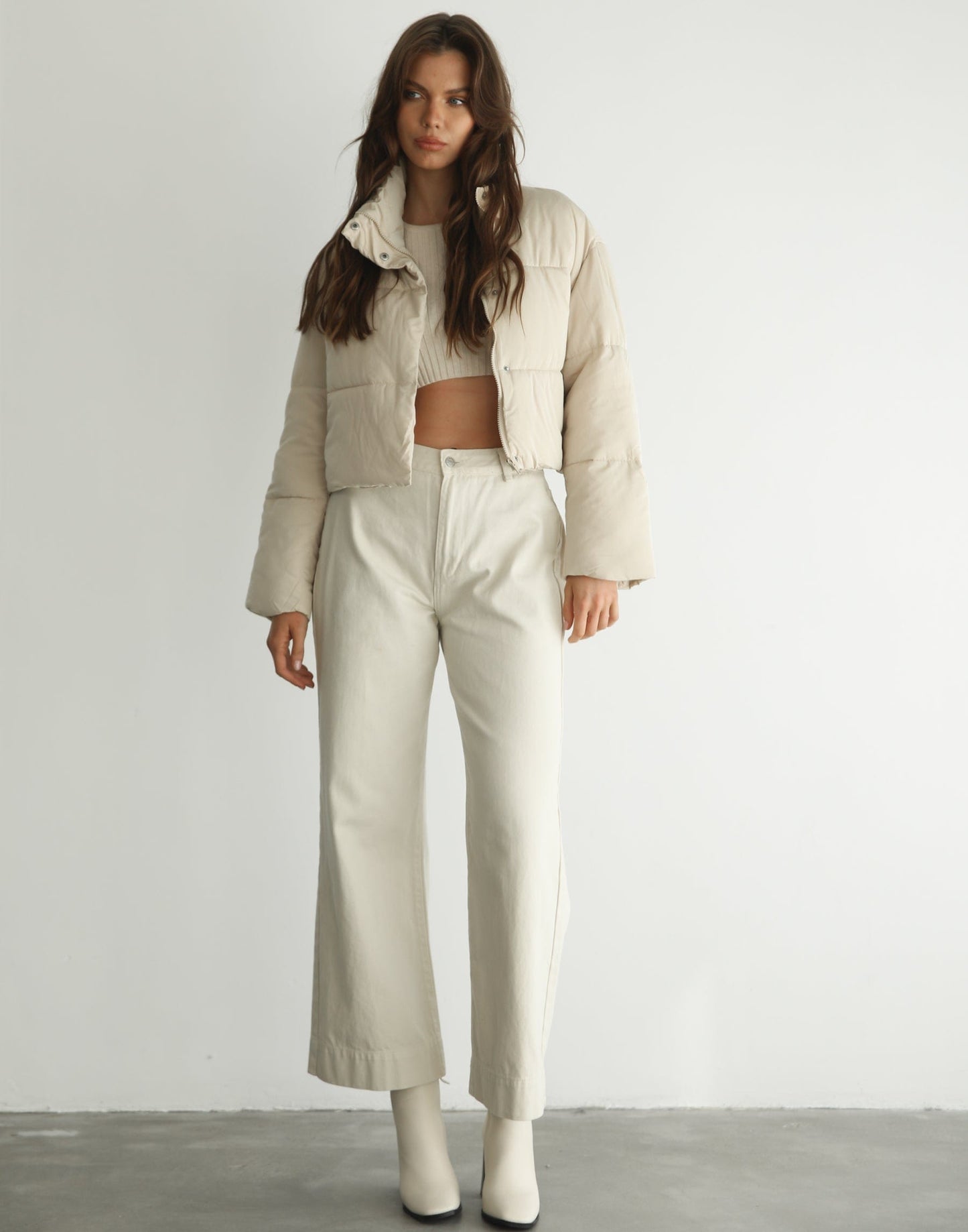 Devine Puffer Jacket (Beige)