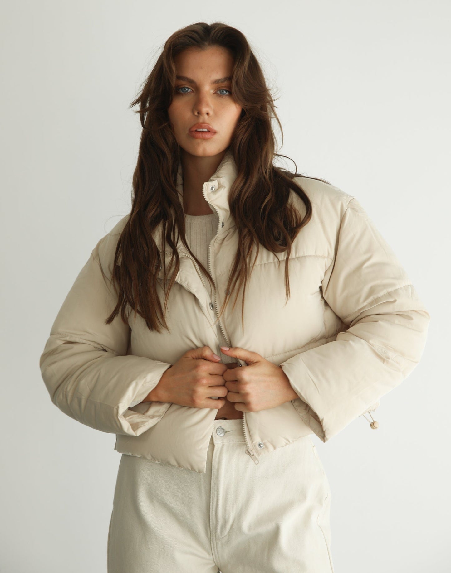 Devine Puffer Jacket (Beige)
