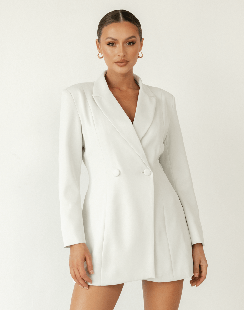 Mathea Blazer Dress (Light Grey)