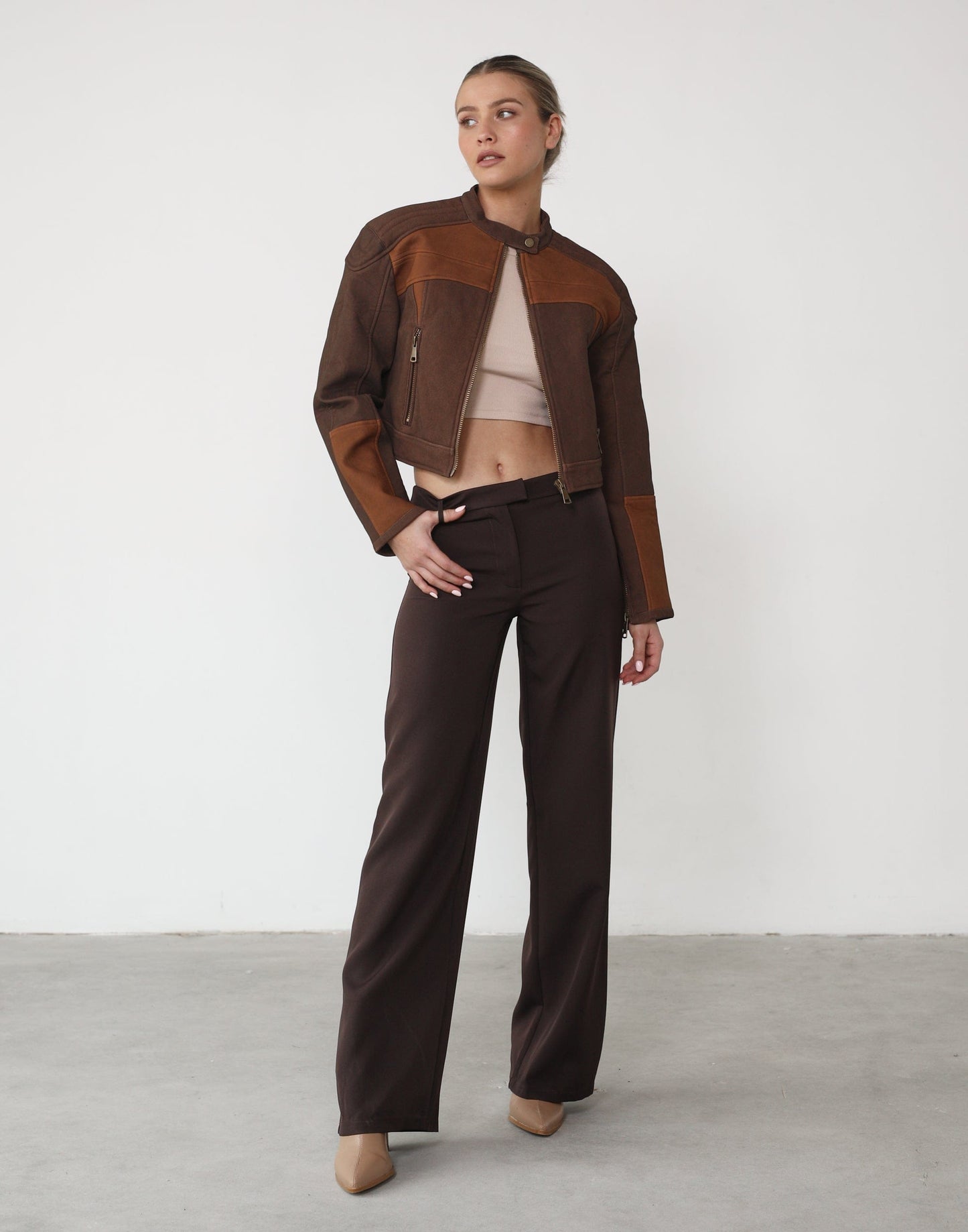 Nueve Biker Jacket (Chocolate) - By Lioness
