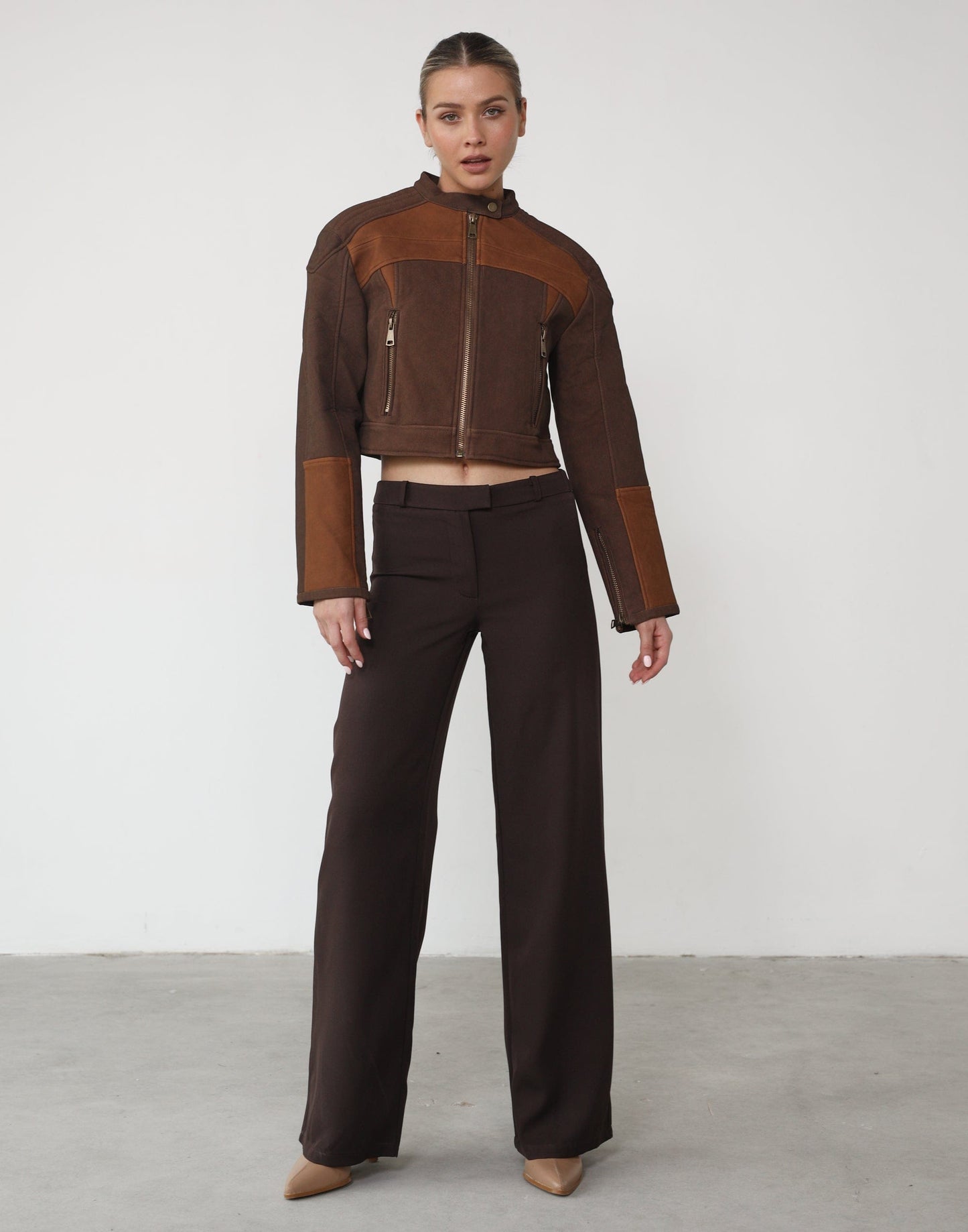 Nueve Biker Jacket (Chocolate) - By Lioness