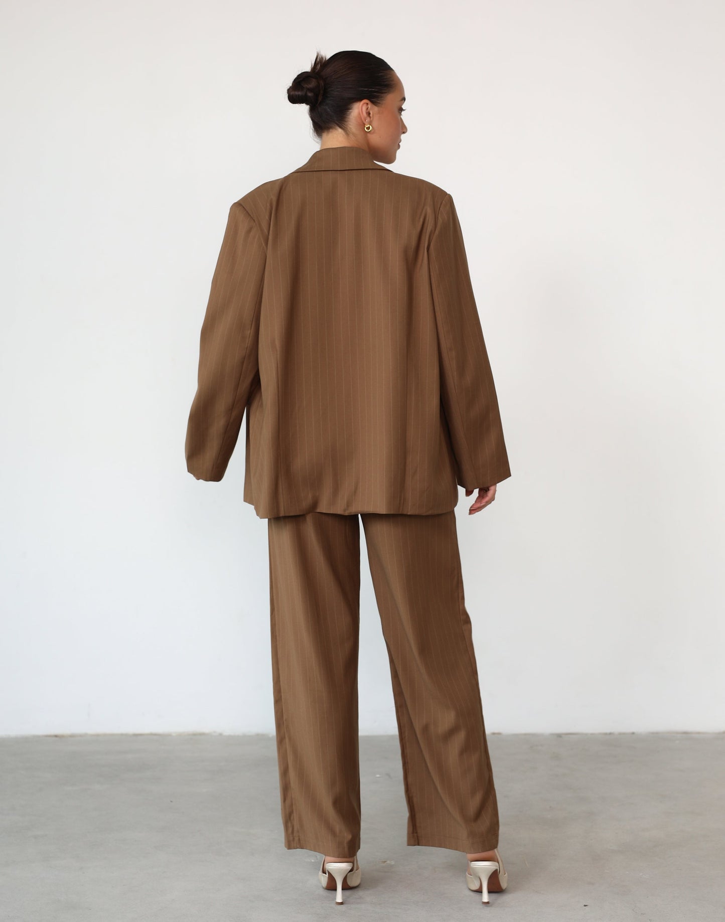 Devyn Blazer (Brown Pinstripe)