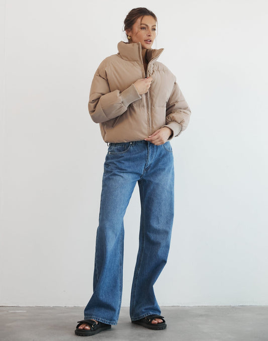 Louisiana Puffer Jacket (Beige)