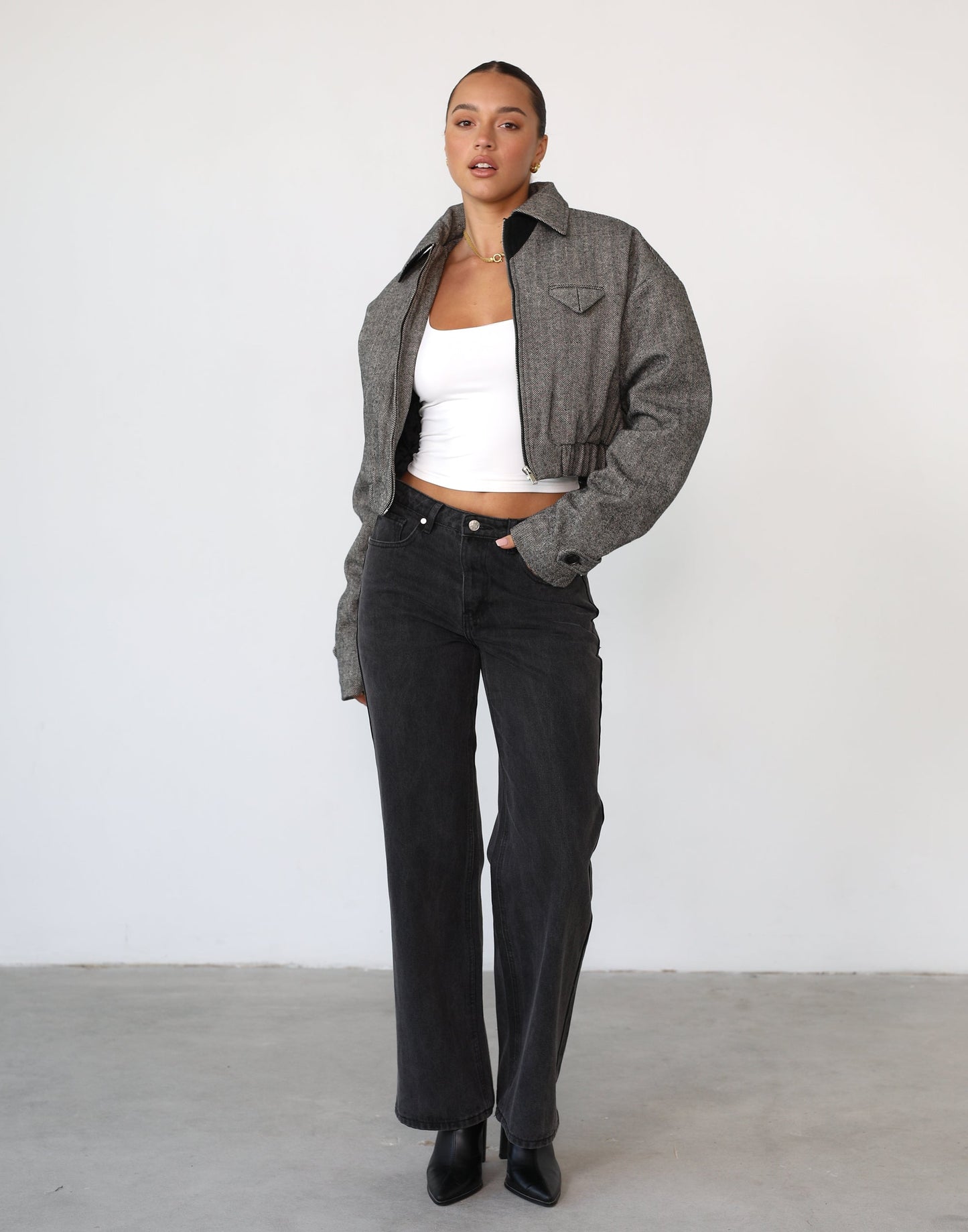 Claude Tweed Jacket (Ash Tweed) - By Lioness
