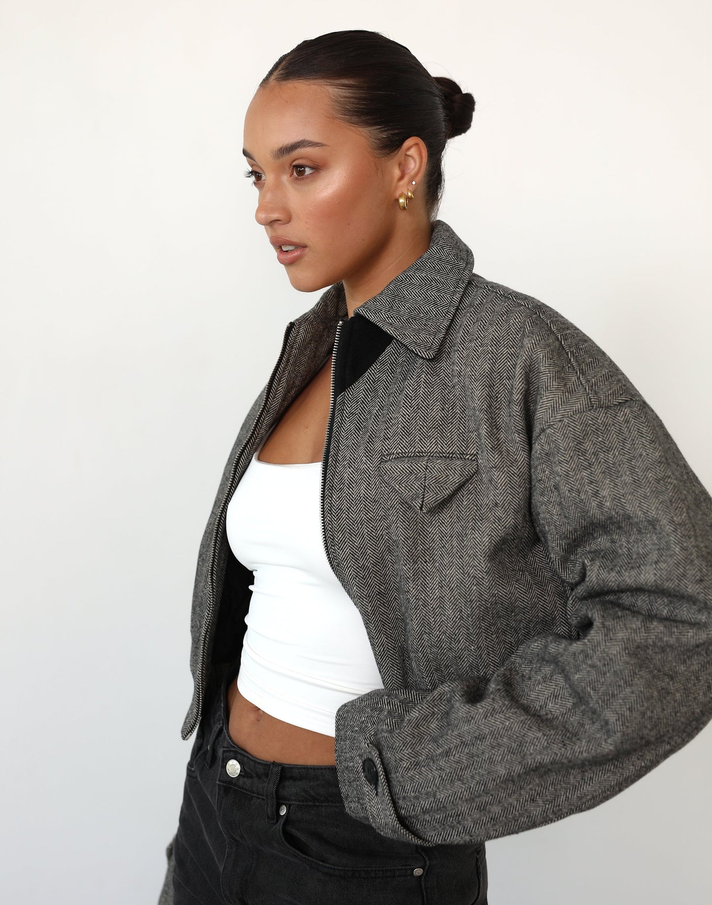 Claude Tweed Jacket (Ash Tweed) - By Lioness