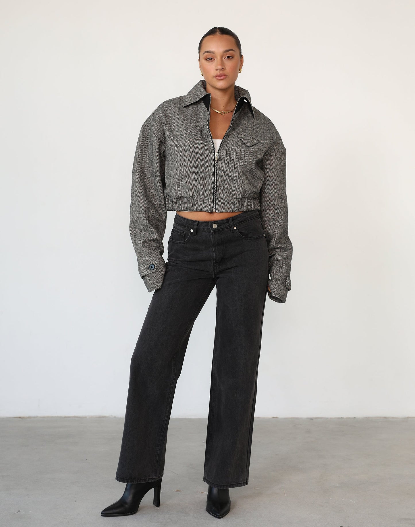 Claude Tweed Jacket (Ash Tweed) - By Lioness