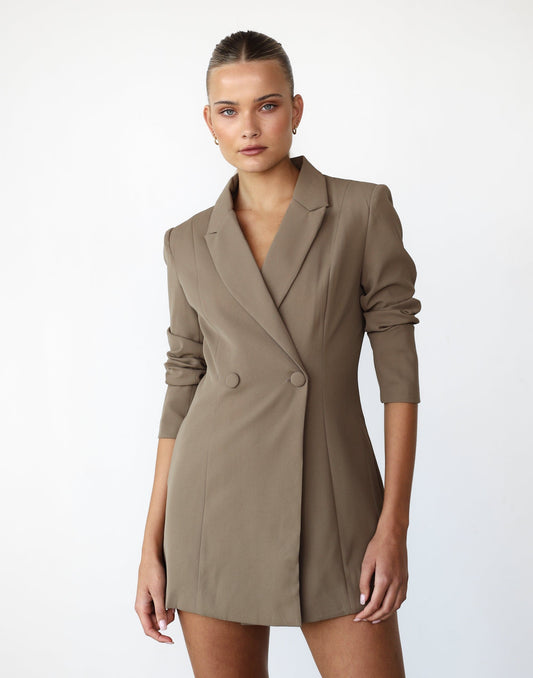 Mathea Blazer Dress (Tea Leaf)