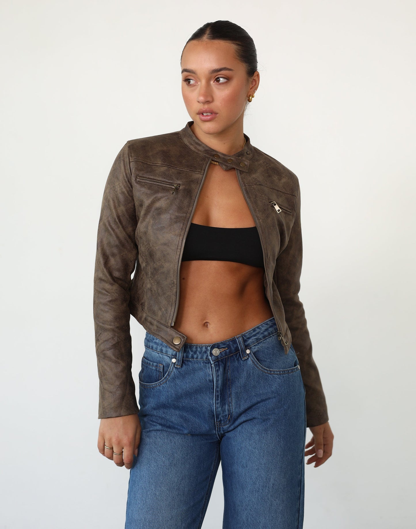 Bella Moto Jacket (Chocolate) - By Lioness