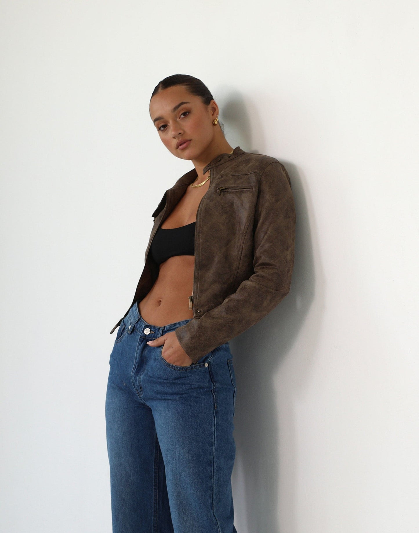 Bella Moto Jacket (Chocolate) - By Lioness